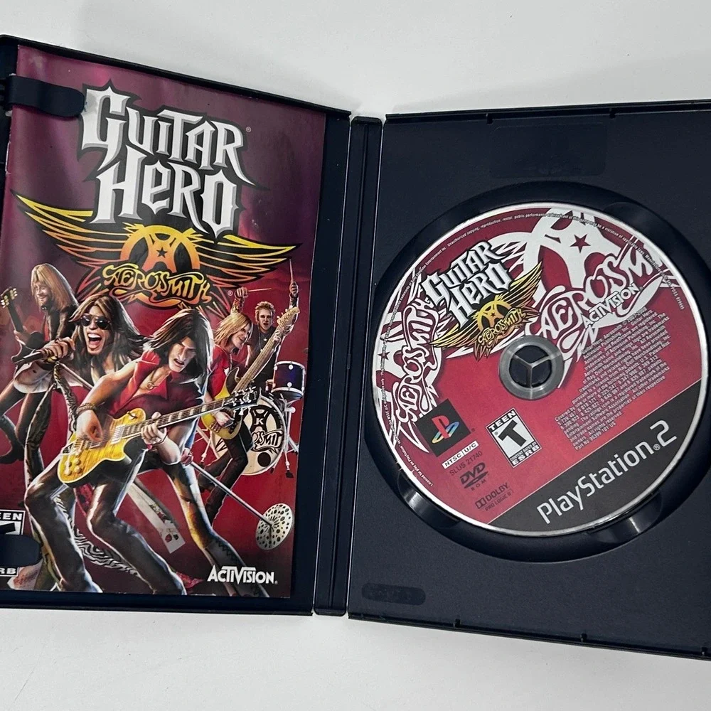 Guitar Hero Aerosmith Sony PlayStation 2 PS2 Game 2008 Activision Rock Music T
